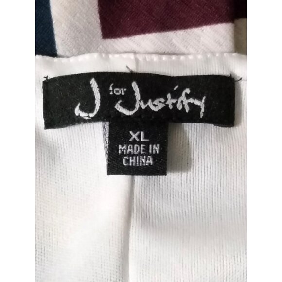 J For Justify Chevron Side Splits Sleeveless Design Maxi Dress Size XL - Picture 5 of 6